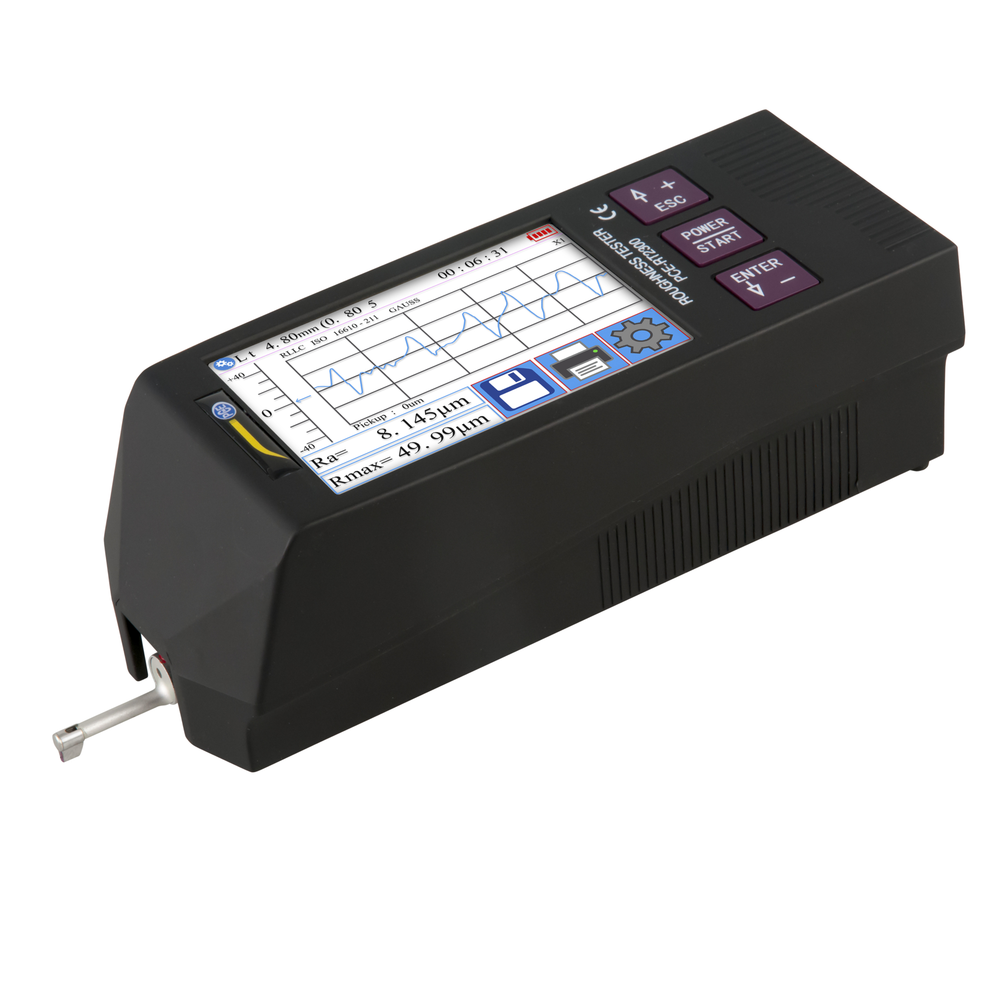 PCE Roughness-Tester PCE-RT 2300 — Measures Surface Roughness, Detachable Motorized Drive Unit